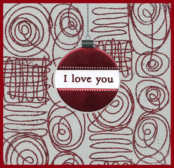 Beautiful Chritmas ornament says I Love You