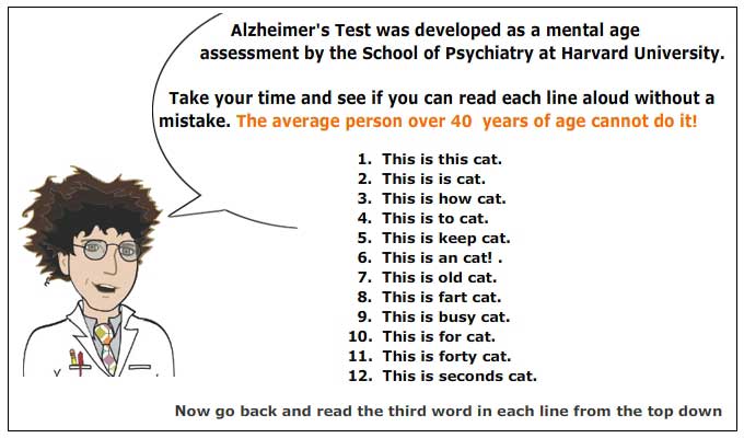 Alzheimer's Test - Funny
