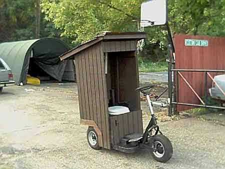 Outhouse on Wheels